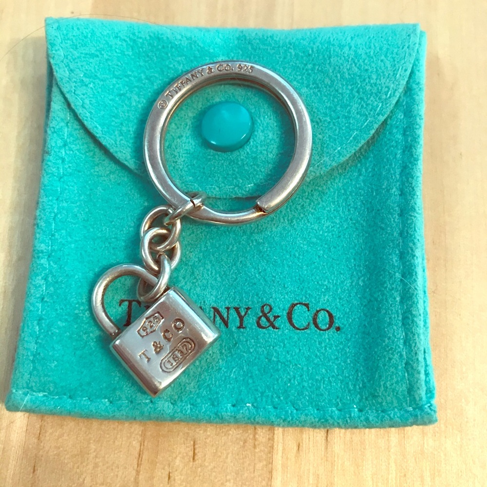 Tiffany T & Co 1837 Lock Keychain